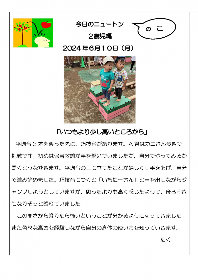 20240610　「いつもより少し高いところから」